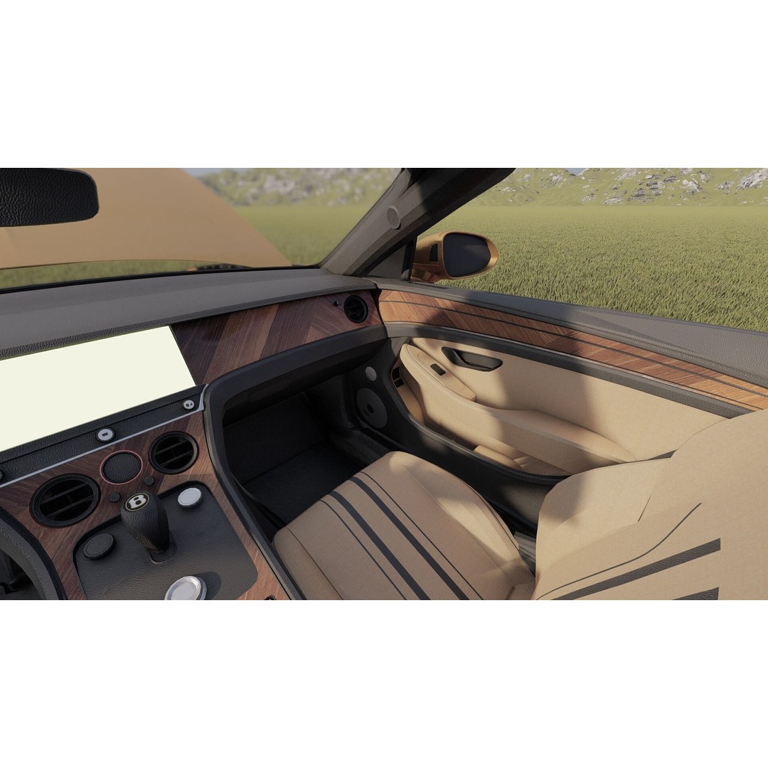 Bentley Continental GT Convertible 3D Model – Luxury Vehicle, FBX, OBJ, PBR - View 26