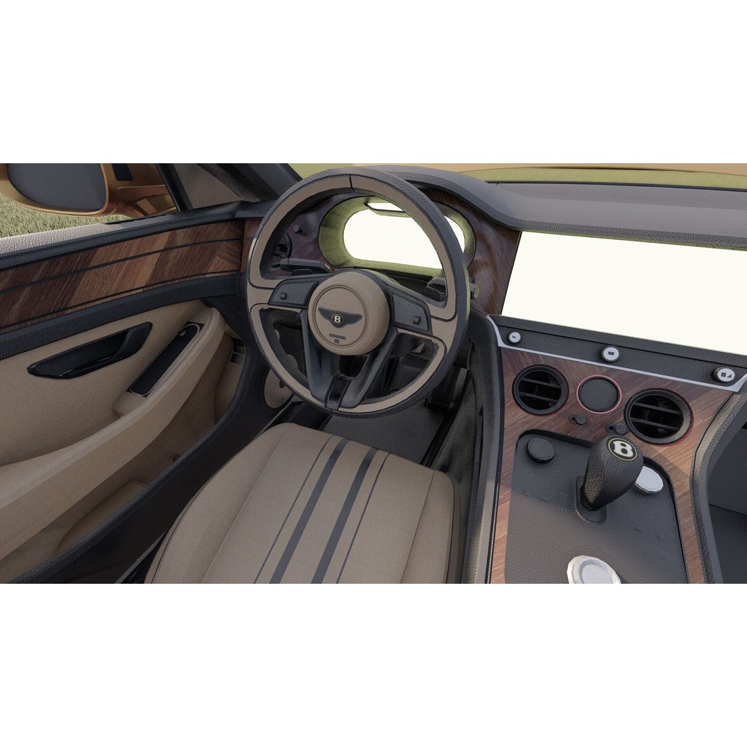 Bentley Continental GT Convertible 3D Model – Luxury Vehicle, FBX, OBJ, PBR - View 27