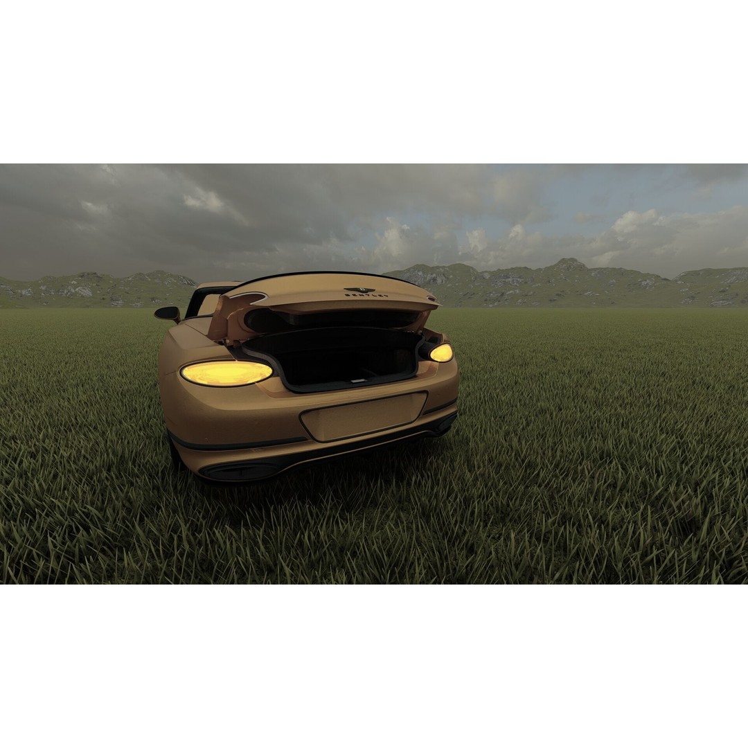 Bentley Continental GT Convertible 3D Model – Luxury Vehicle, FBX, OBJ, PBR - View 29