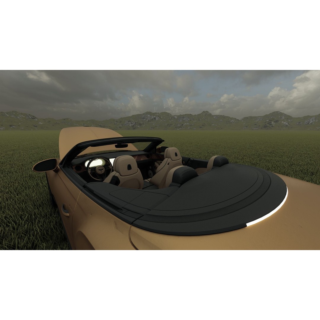 Bentley Continental GT Convertible 3D Model – Luxury Vehicle, FBX, OBJ, PBR - View 30