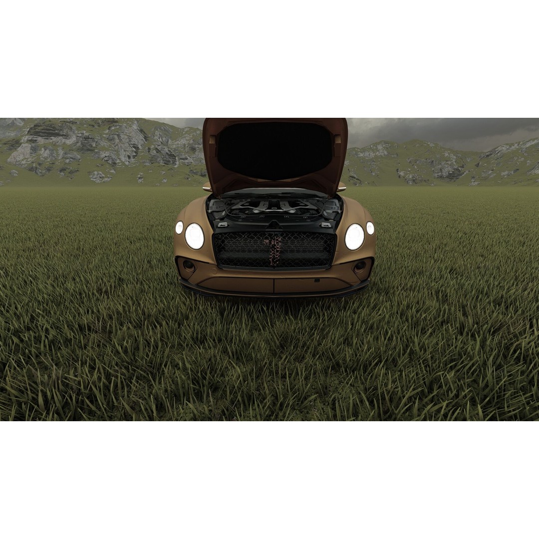 Bentley Continental GT Convertible 3D Model – Luxury Vehicle, FBX, OBJ, PBR - View 32