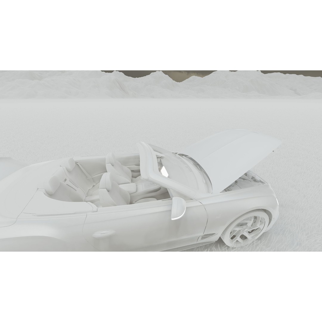 Bentley Continental GT Convertible 3D Model – Luxury Vehicle, FBX, OBJ, PBR - View 34