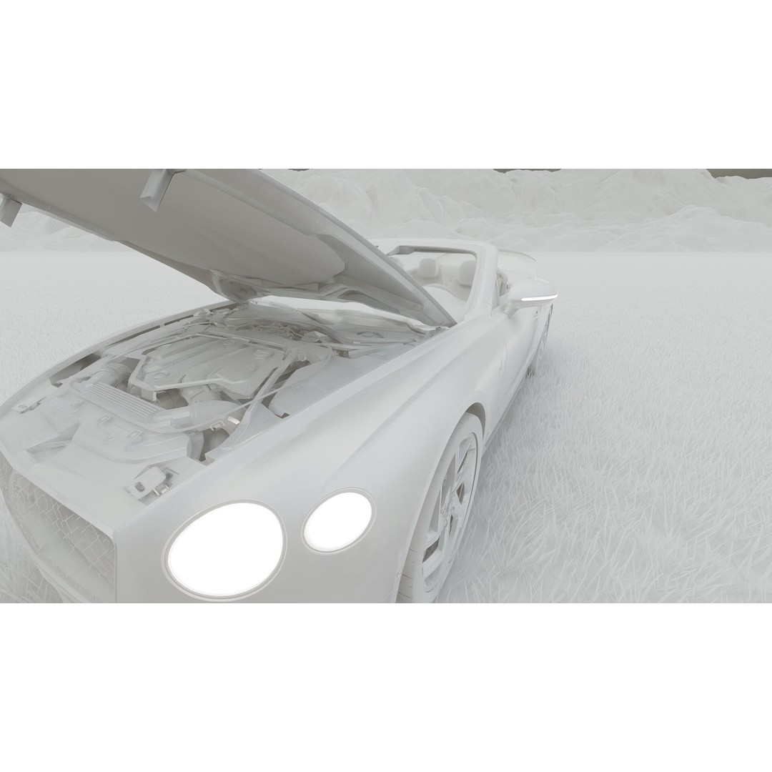 Bentley Continental GT Convertible 3D Model – Luxury Vehicle, FBX, OBJ, PBR - View 36