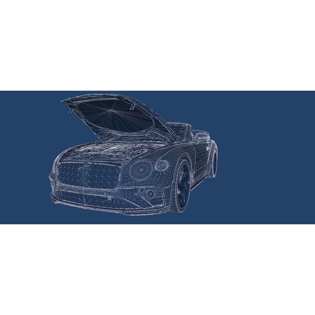 Bentley Continental GT Convertible 3D Model – Luxury Vehicle, FBX, OBJ, PBR - View 48