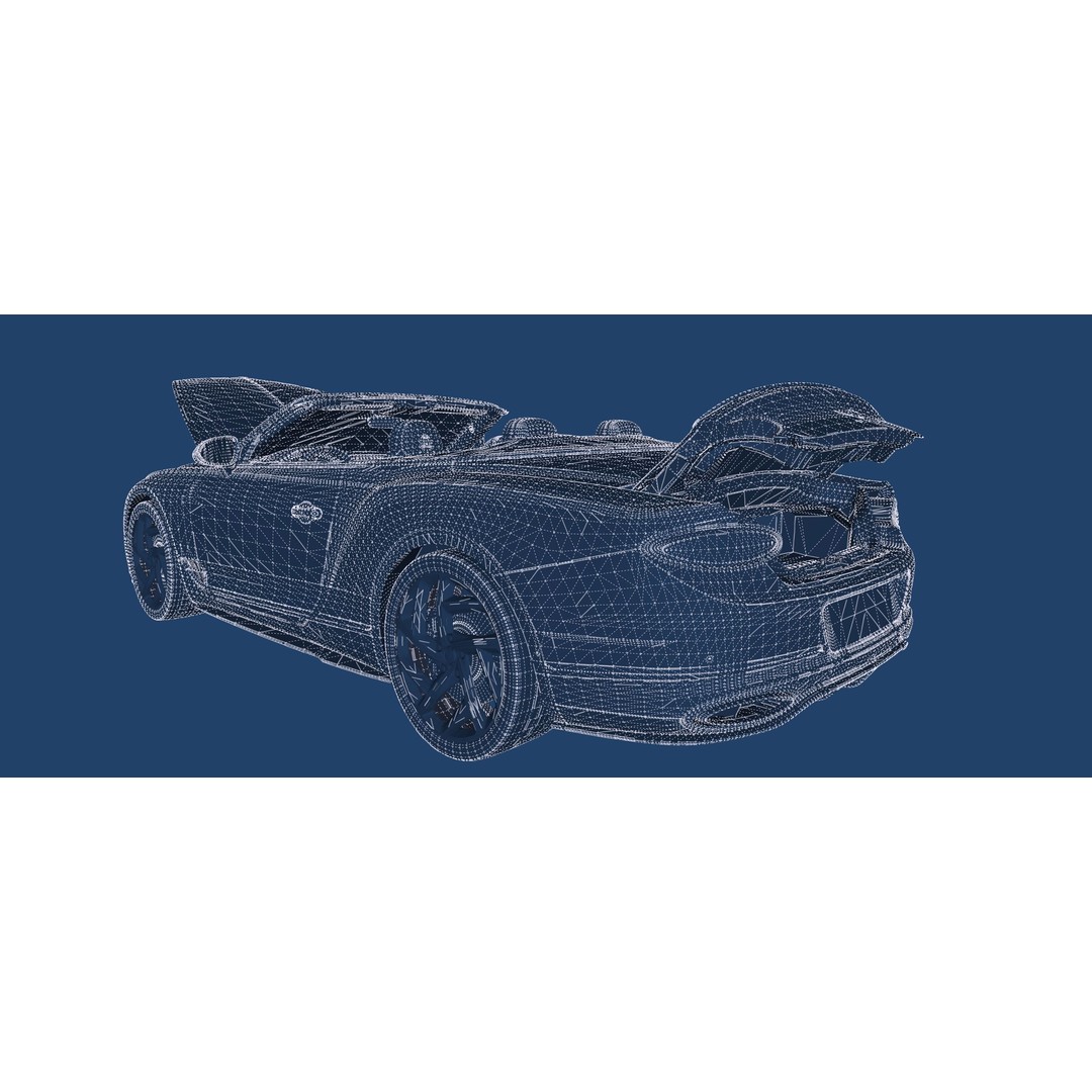 Bentley Continental GT Convertible 3D Model – Luxury Vehicle, FBX, OBJ, PBR - View 49
