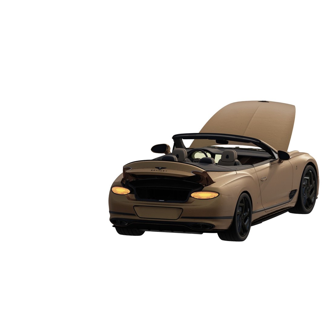 Bentley Continental GT Convertible 3D Model – Luxury Vehicle, FBX, OBJ, PBR - View 6