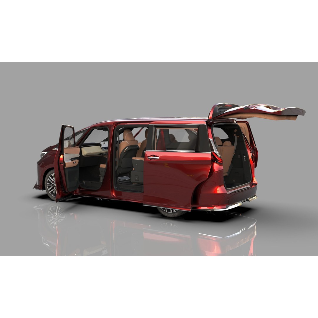 Lexus LM 2023 Modellista Bodykit 3D Model – High Poly Exterior, FBX, OBJ - View 20