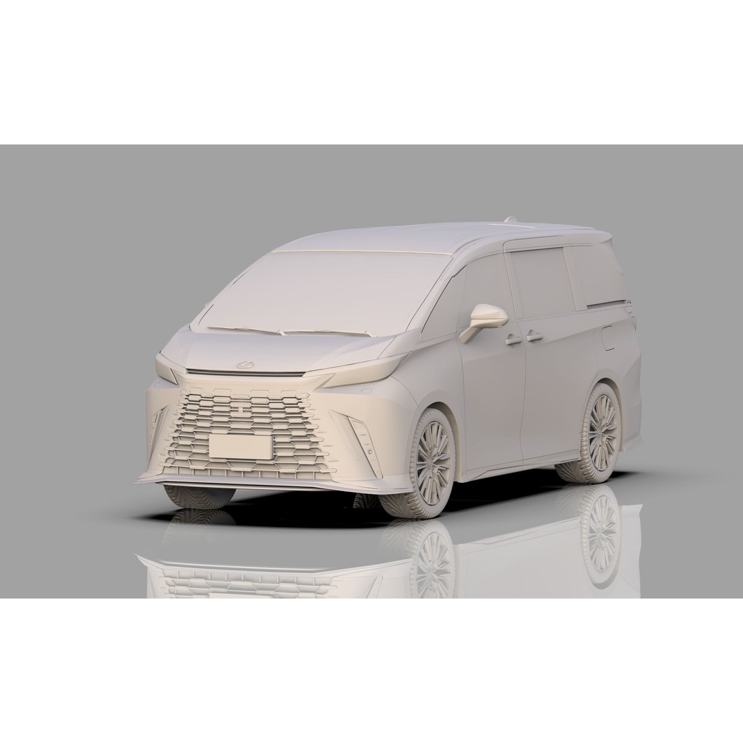 Lexus LM 2023 Modellista Bodykit 3D Model – High Poly Exterior, FBX, OBJ - View 30