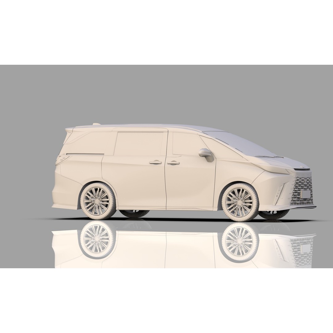 Lexus LM 2023 Modellista Bodykit 3D Model – High Poly Exterior, FBX, OBJ - View 36