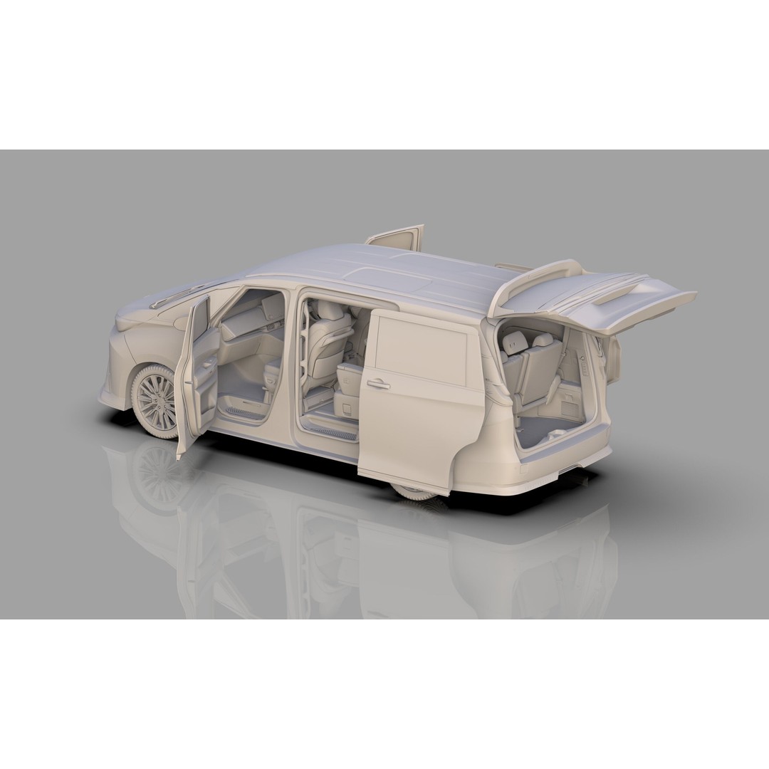 Lexus LM 2023 Modellista Bodykit 3D Model – High Poly Exterior, FBX, OBJ - View 37