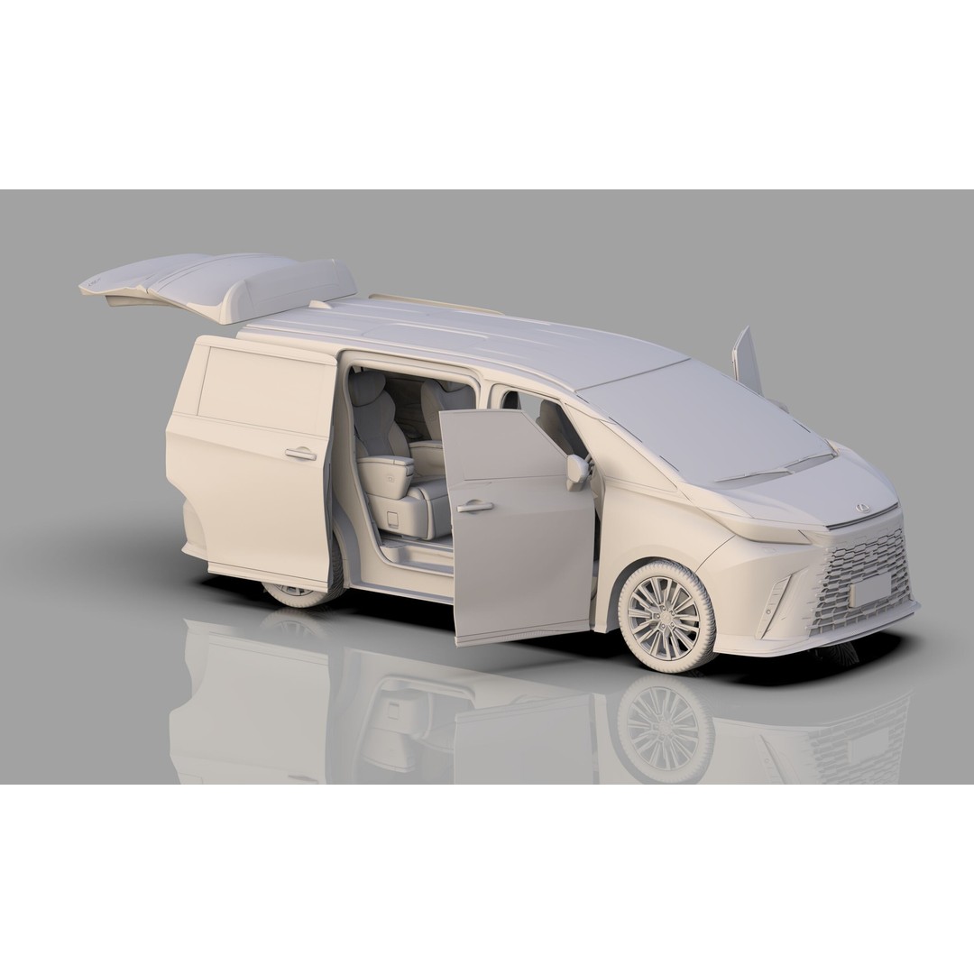 Lexus LM 2023 Modellista Bodykit 3D Model – High Poly Exterior, FBX, OBJ - View 38