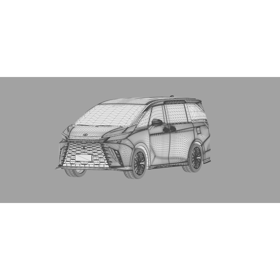 Lexus LM 2023 Modellista Bodykit 3D Model – High Poly Exterior, FBX, OBJ - View 50