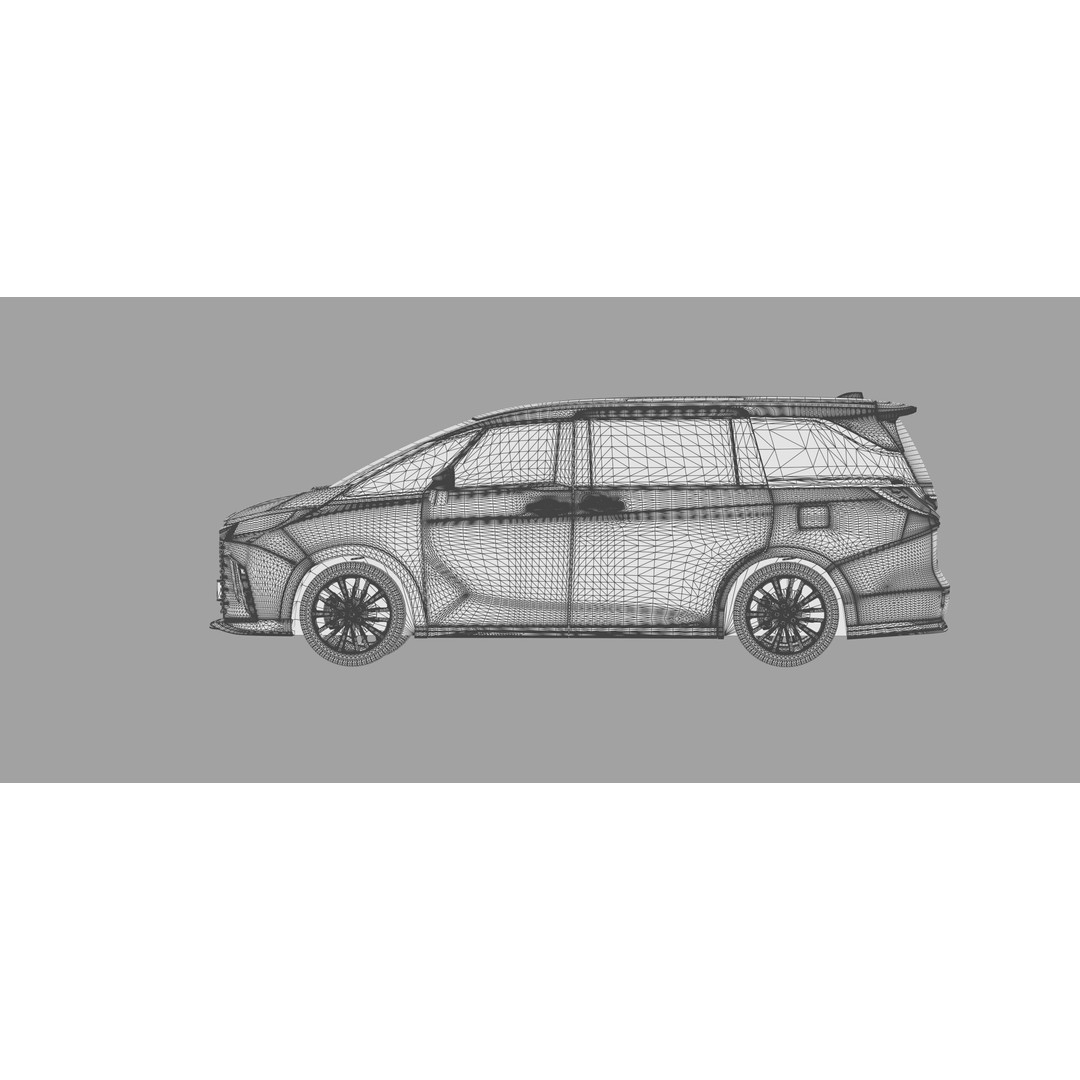 Lexus LM 2023 Modellista Bodykit 3D Model – High Poly Exterior, FBX, OBJ - View 52