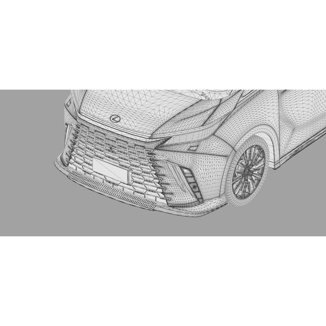 Lexus LM 2023 Modellista Bodykit 3D Model – High Poly Exterior, FBX, OBJ - View 54