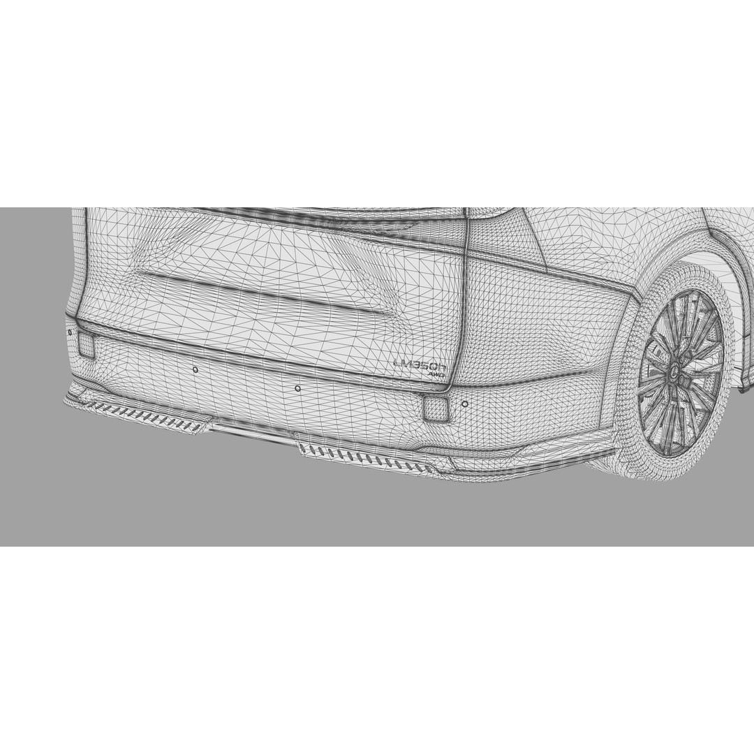 Lexus LM 2023 Modellista Bodykit 3D Model – High Poly Exterior, FBX, OBJ - View 57