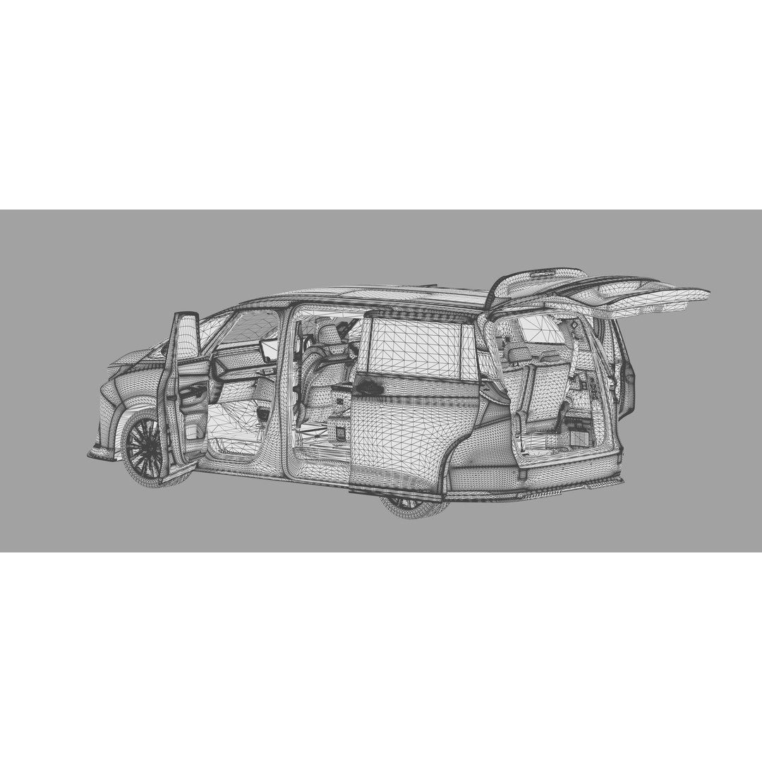 Lexus LM 2023 Modellista Bodykit 3D Model – High Poly Exterior, FBX, OBJ - View 58