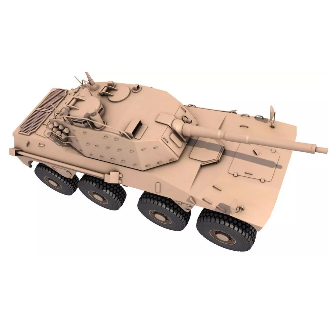 Rooikat 3D Model – High Poly Military Vehicle for Games, FBX, Blender - View 11