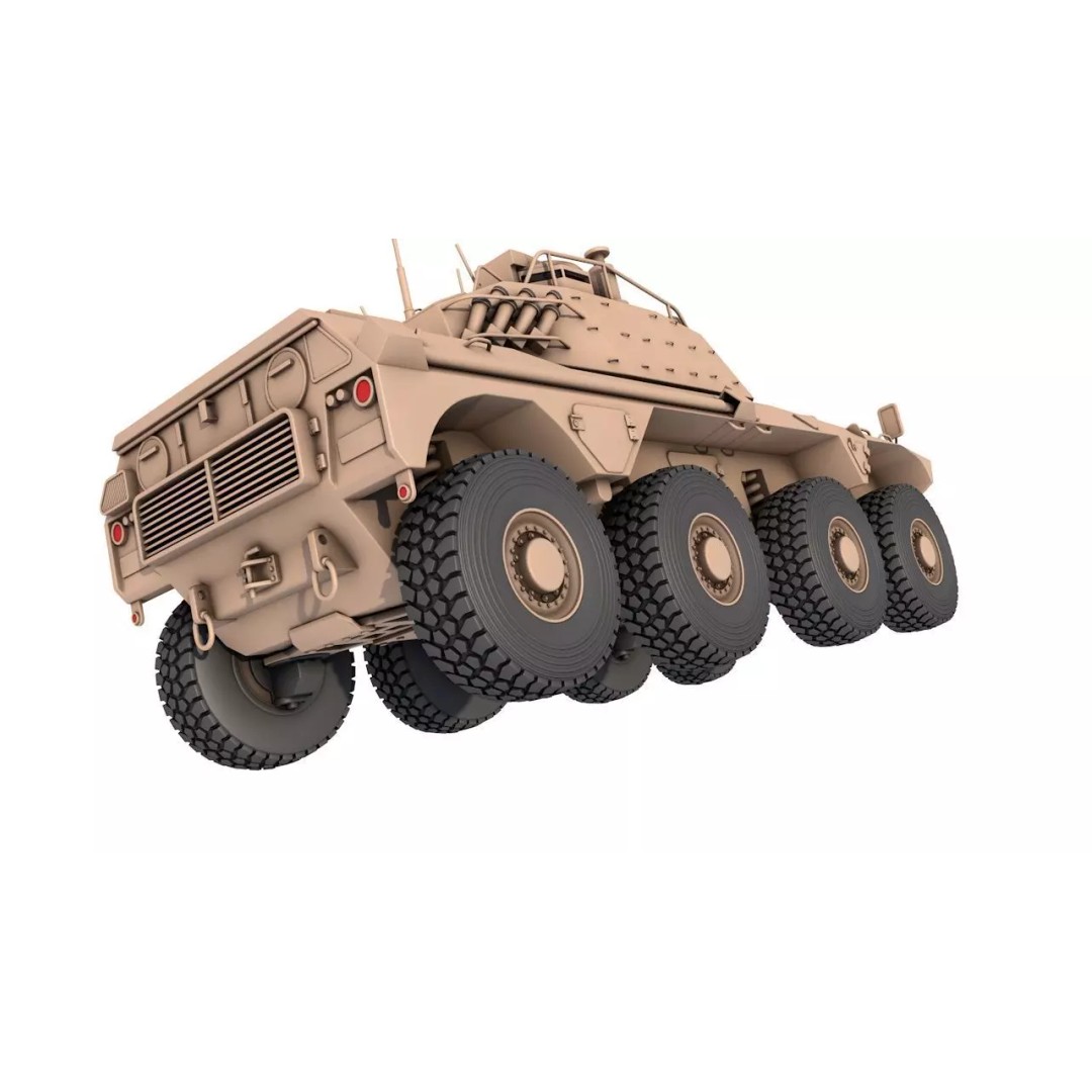 Rooikat 3D Model – High Poly Military Vehicle for Games, FBX, Blender - View 12