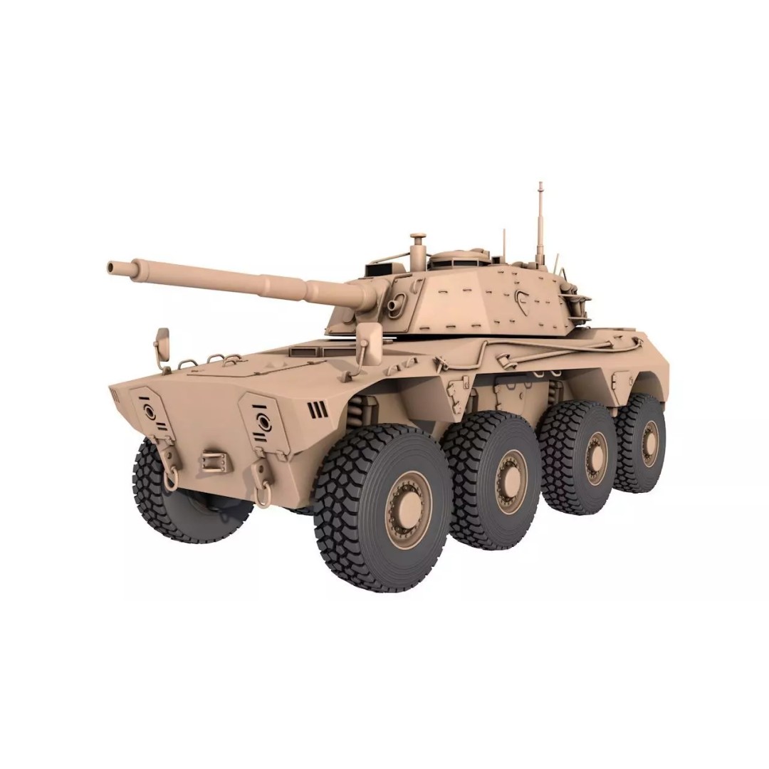 Rooikat 3D Model – High Poly Military Vehicle for Games, FBX, Blender - View 2