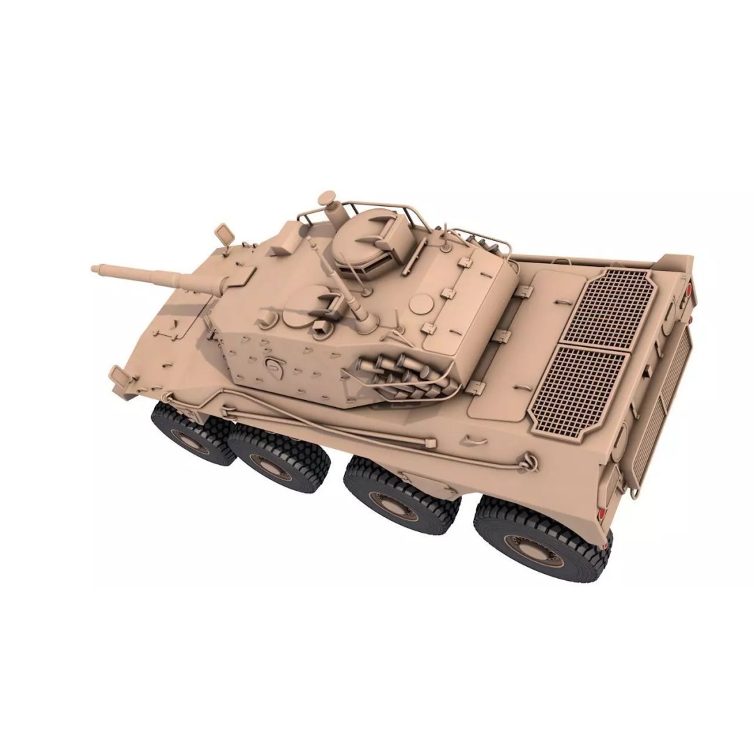 Rooikat 3D Model – High Poly Military Vehicle for Games, FBX, Blender - View 4