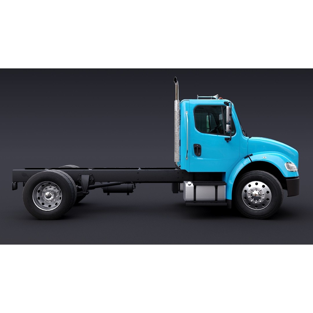 Freightliner M2 106 Day Cab 3D Model – Low Poly PBR Truck Asset - View 10