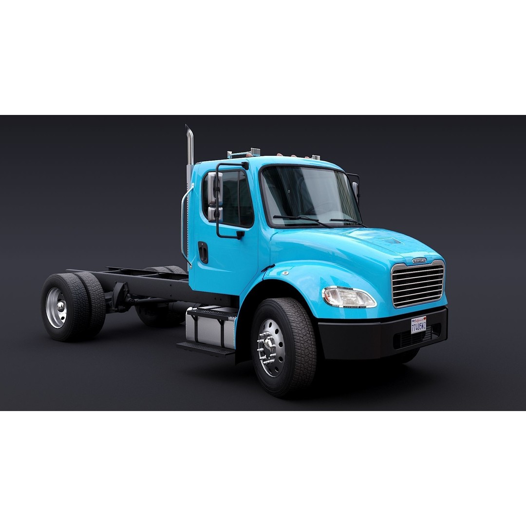 Freightliner M2 106 Day Cab 3D Model – Low Poly PBR Truck Asset - View 11