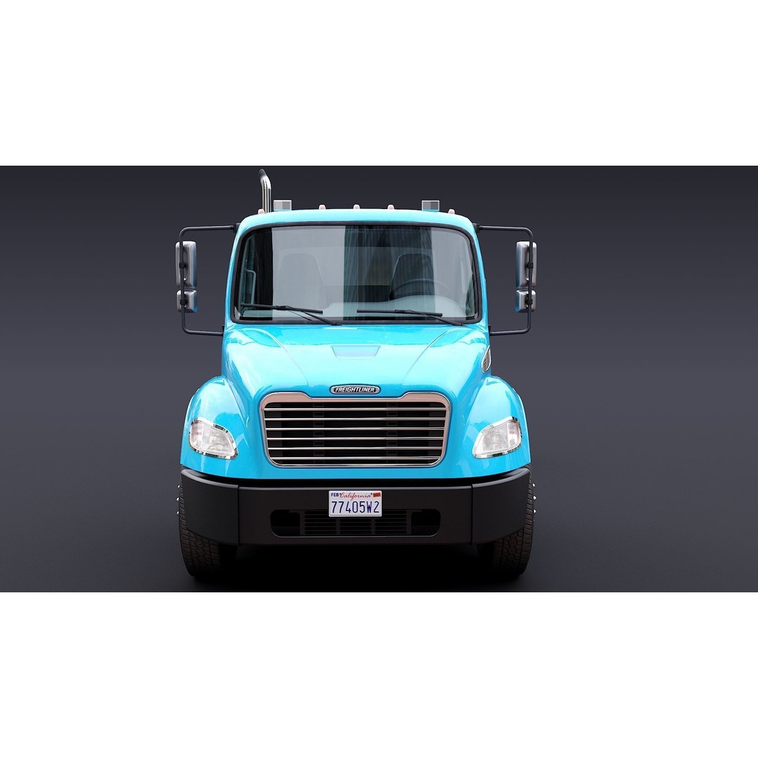 Freightliner M2 106 Day Cab 3D Model – Low Poly PBR Truck Asset - View 12