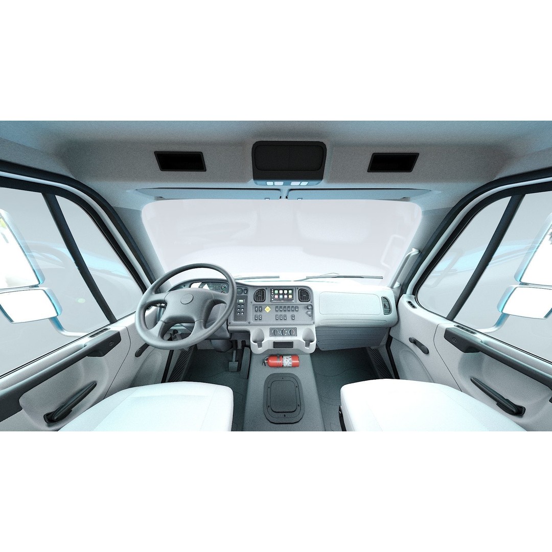 Freightliner M2 106 Day Cab 3D Model – Low Poly PBR Truck Asset - View 15