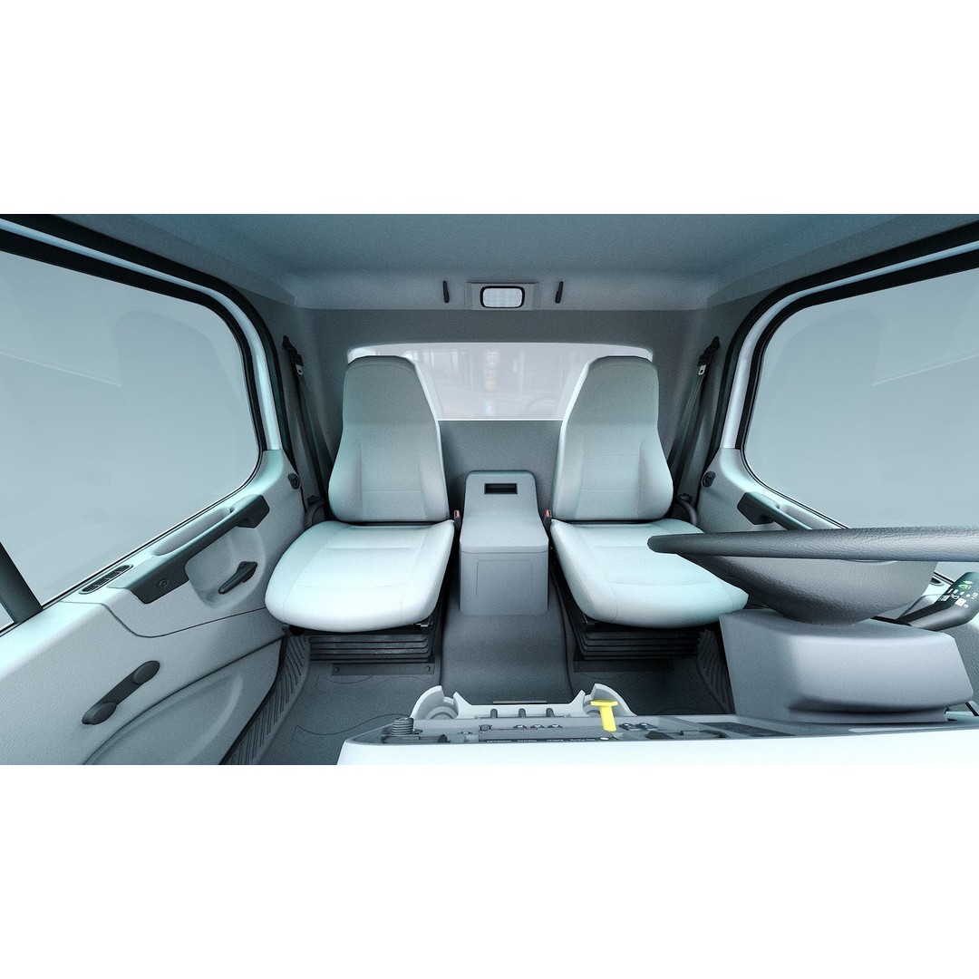 Freightliner M2 106 Day Cab 3D Model – Low Poly PBR Truck Asset - View 16