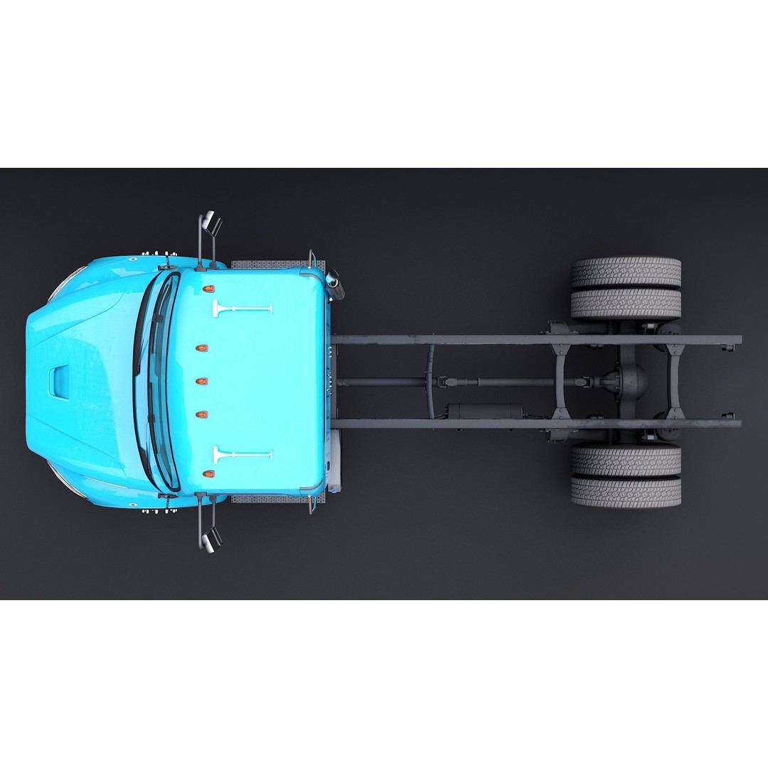 Freightliner M2 106 Day Cab 3D Model – Low Poly PBR Truck Asset - View 17