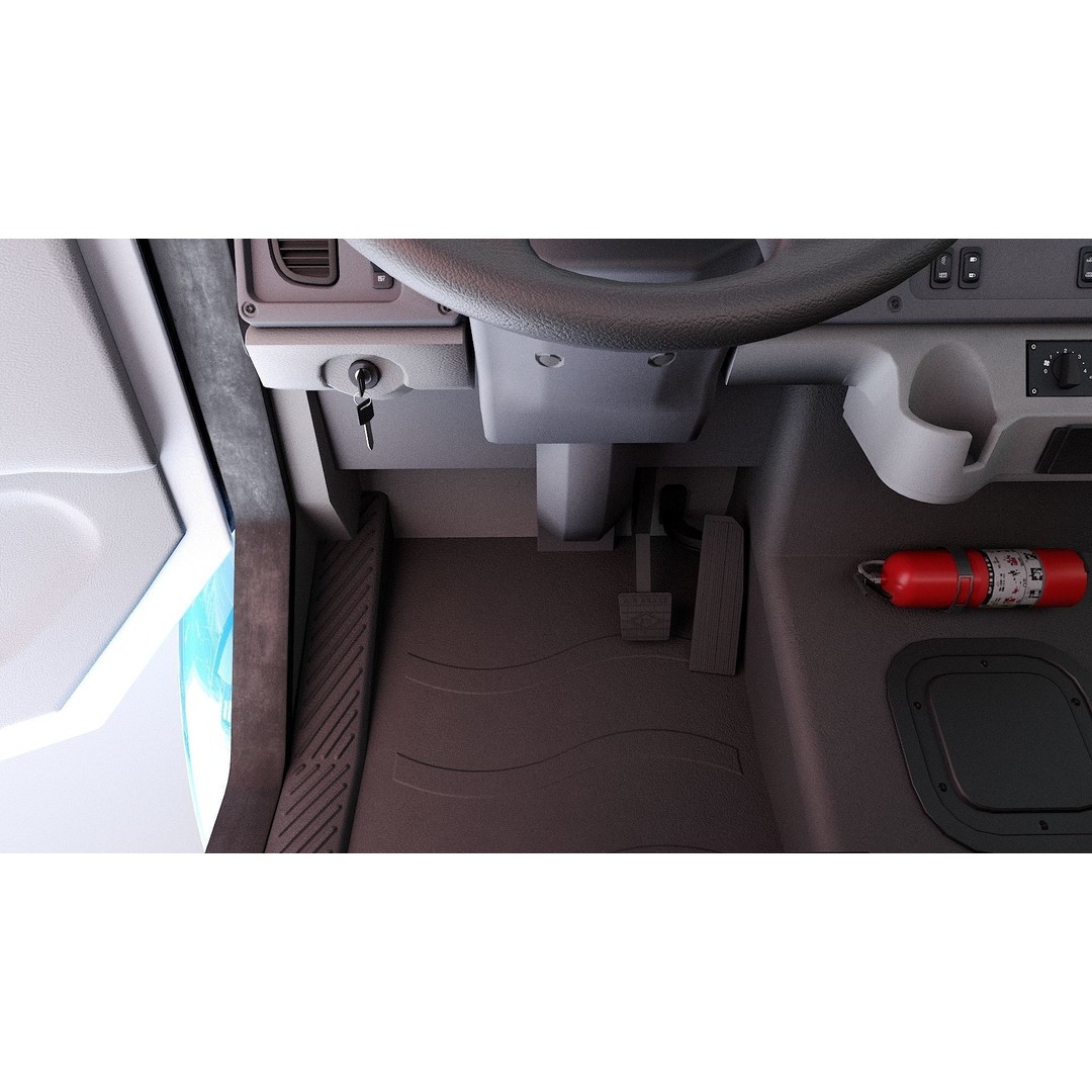 Freightliner M2 106 Day Cab 3D Model – Low Poly PBR Truck Asset - View 21