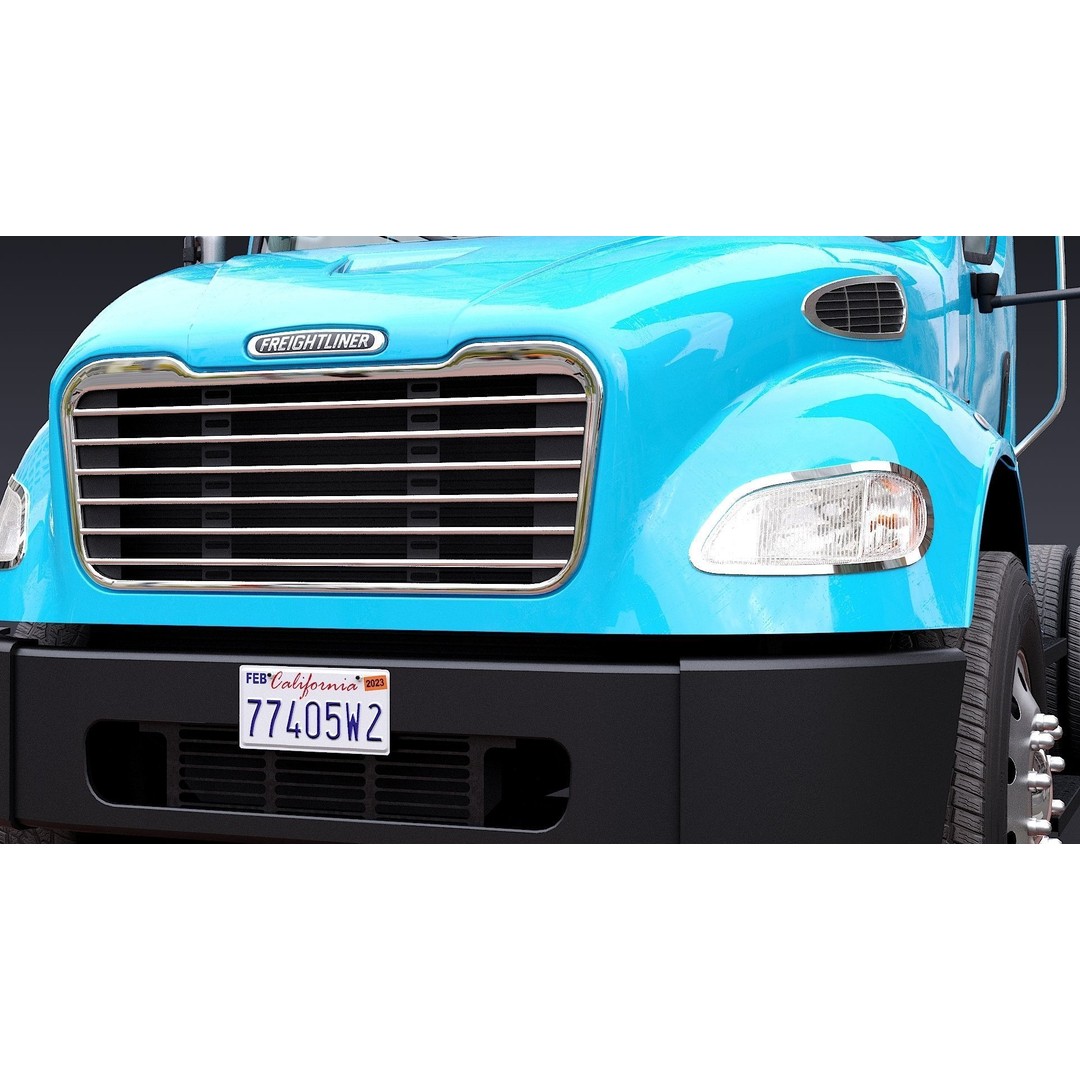 Freightliner M2 106 Day Cab 3D Model – Low Poly PBR Truck Asset - View 22