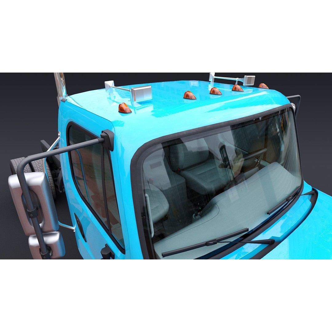 Freightliner M2 106 Day Cab 3D Model – Low Poly PBR Truck Asset - View 24