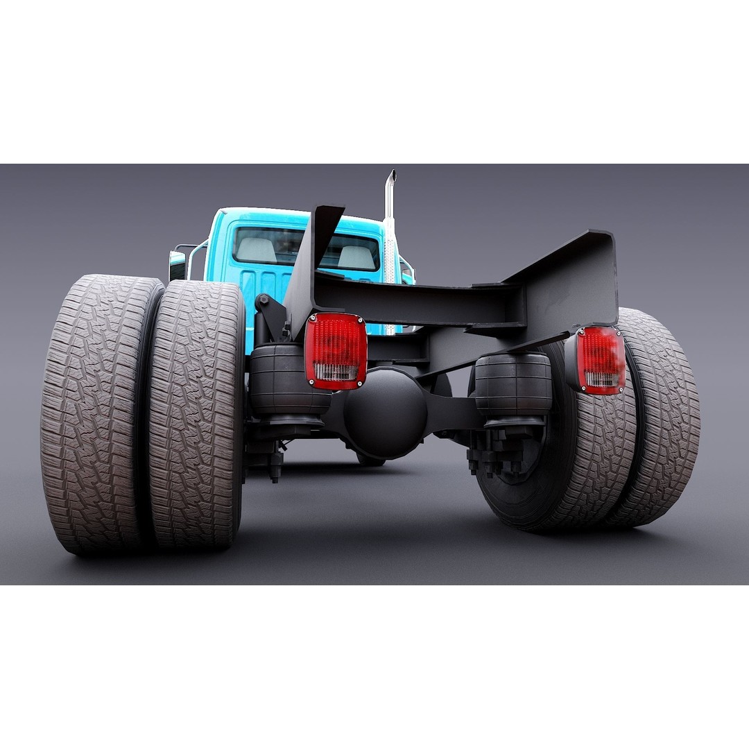 Freightliner M2 106 Day Cab 3D Model – Low Poly PBR Truck Asset - View 26