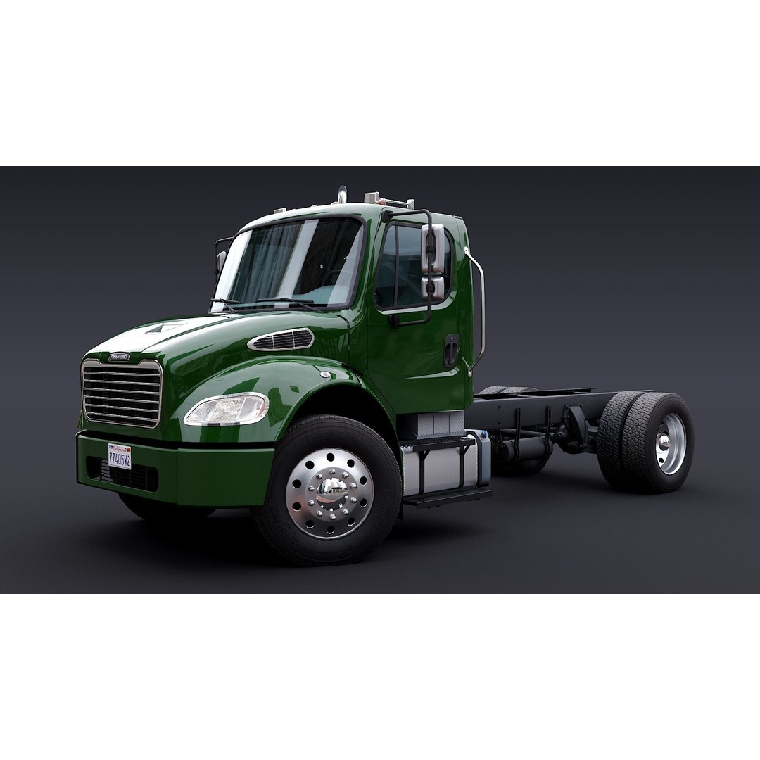 Freightliner M2 106 Day Cab 3D Model – Low Poly PBR Truck Asset - View 32