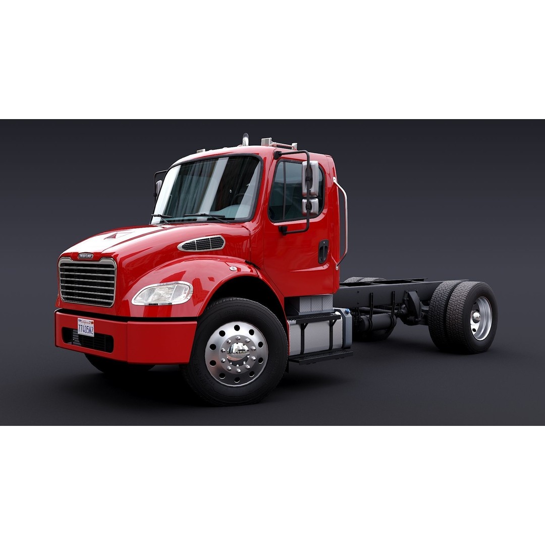 Freightliner M2 106 Day Cab 3D Model – Low Poly PBR Truck Asset - View 33