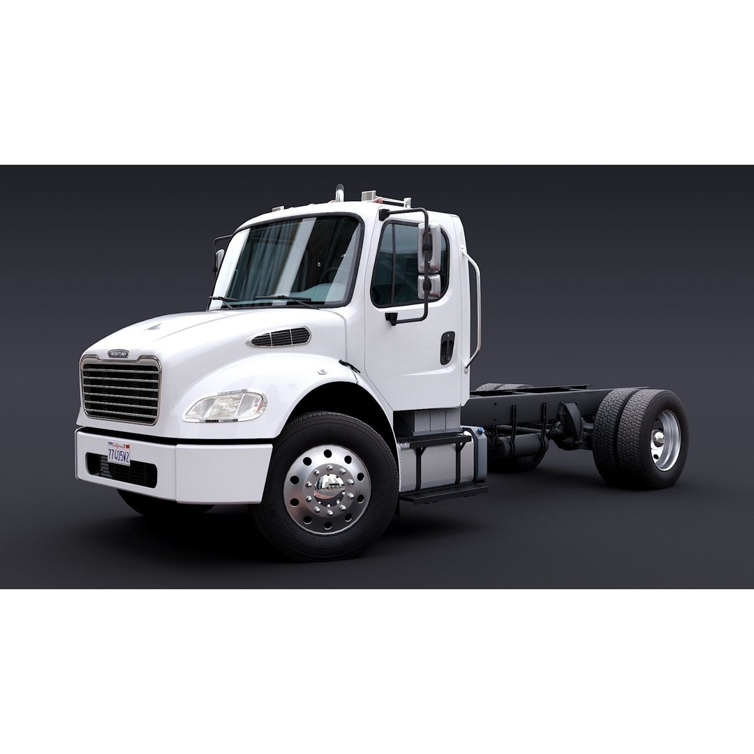 Freightliner M2 106 Day Cab 3D Model – Low Poly PBR Truck Asset - View 35