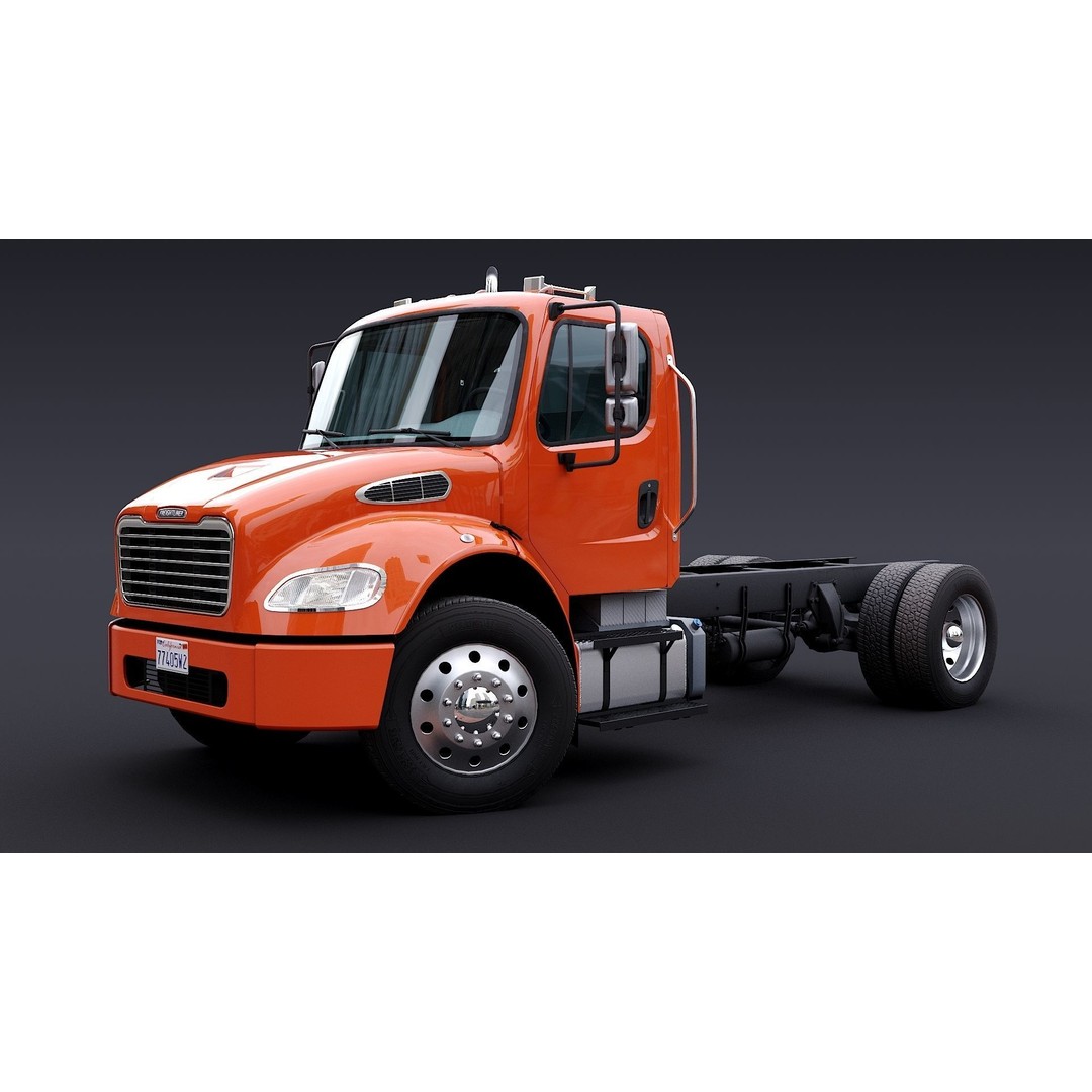 Freightliner M2 106 Day Cab 3D Model – Low Poly PBR Truck Asset - View 36