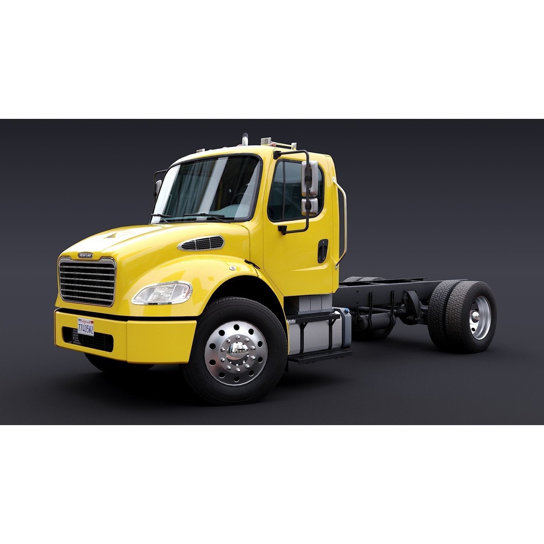 Freightliner M2 106 Day Cab 3D Model – Low Poly PBR Truck Asset - View 38