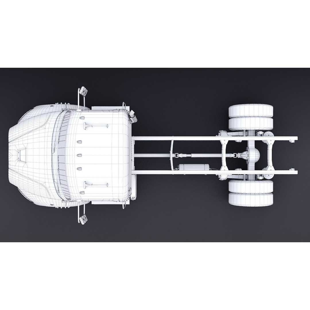 Freightliner M2 106 Day Cab 3D Model – Low Poly PBR Truck Asset - View 41