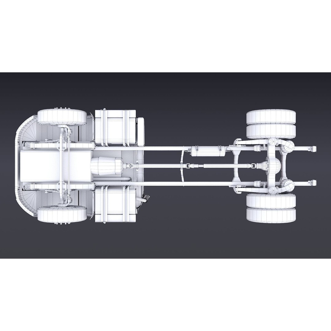 Freightliner M2 106 Day Cab 3D Model – Low Poly PBR Truck Asset - View 42