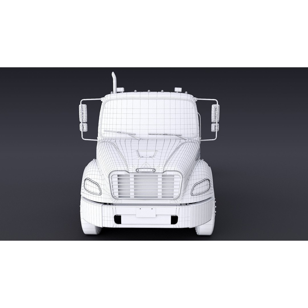 Freightliner M2 106 Day Cab 3D Model – Low Poly PBR Truck Asset - View 43