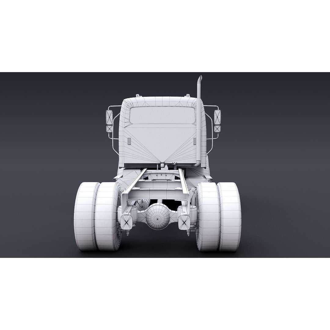 Freightliner M2 106 Day Cab 3D Model – Low Poly PBR Truck Asset - View 44