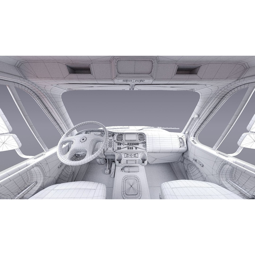 Freightliner M2 106 Day Cab 3D Model – Low Poly PBR Truck Asset - View 46