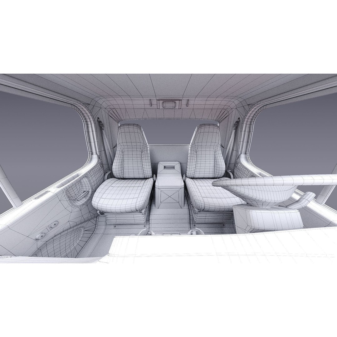 Freightliner M2 106 Day Cab 3D Model – Low Poly PBR Truck Asset - View 47