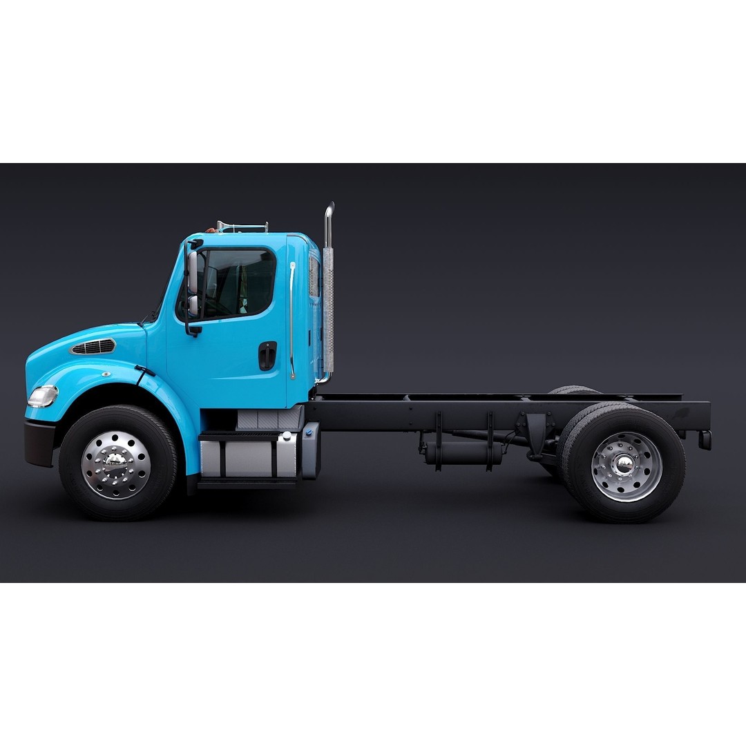 Freightliner M2 106 Day Cab 3D Model – Low Poly PBR Truck Asset - View 5