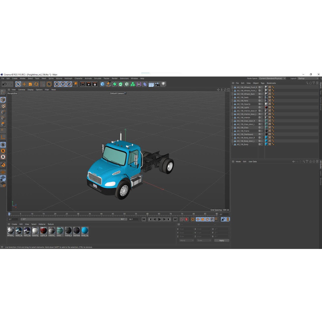Freightliner M2 106 Day Cab 3D Model – Low Poly PBR Truck Asset - View 50
