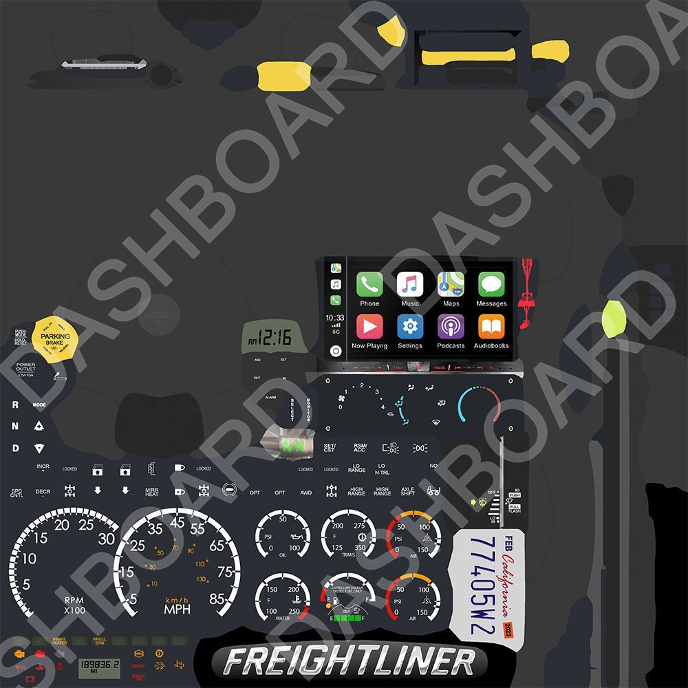 Freightliner M2 106 Day Cab 3D Model – Low Poly PBR Truck Asset - View 53