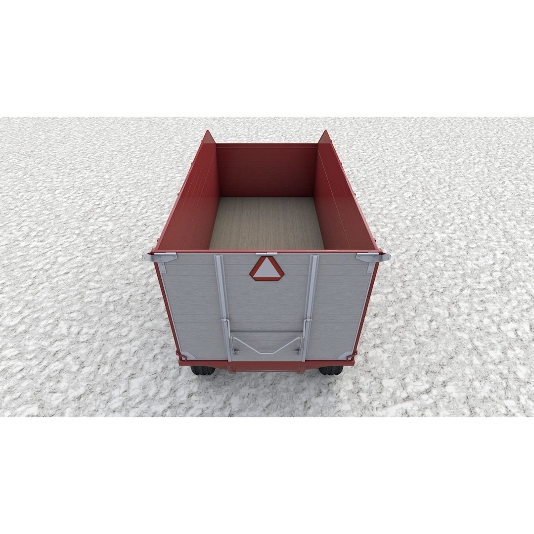 Heider Wooden Dump Wagons 3D Model – High Detail, Game-Ready, FBX, OBJ - View 10