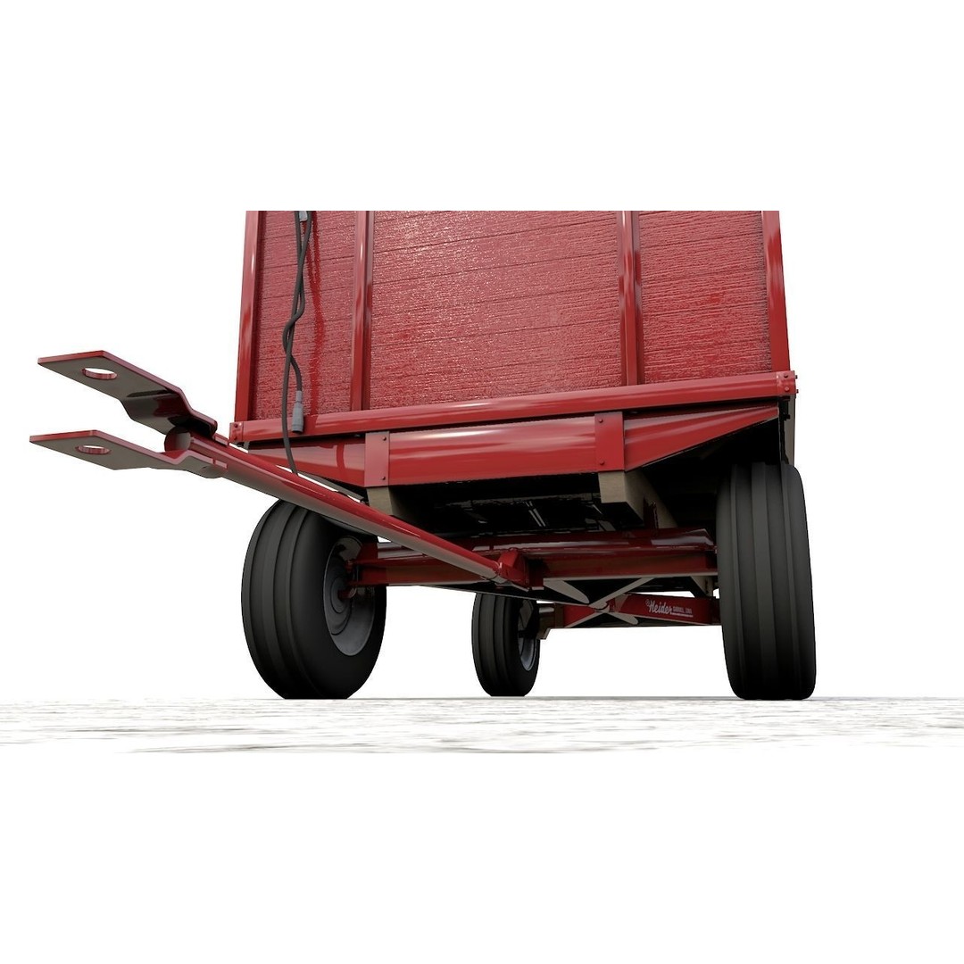 Heider Wooden Dump Wagons 3D Model – High Detail, Game-Ready, FBX, OBJ - View 12